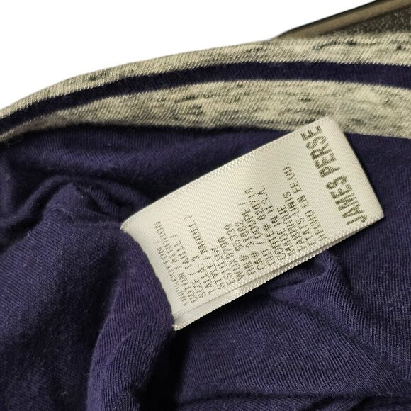 Standard James Perse Estilo Ruched Dress Size 3 Striped 3/4 Sleeve Cotton - Picture 7 of 8